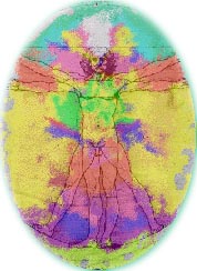 Auric human energy field of colors